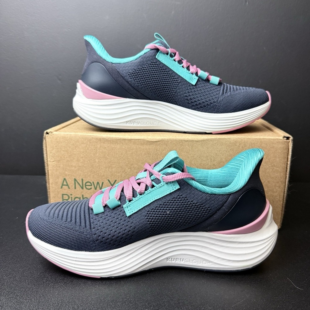 Kuru Atom 2 Womens Size 8 Blue White Athletic Running Walking Shoes Sneakers - Picture 2 of 14